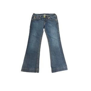 True Religion Candice Flare Jeans Size 31 Dark Wash Denim Made in USA